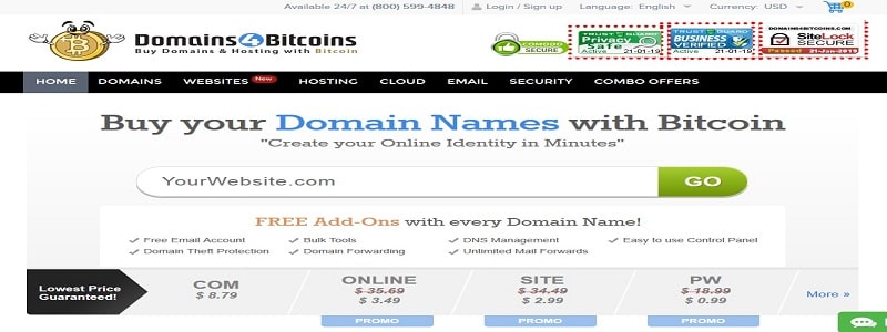 Domains4bitcoins btc pay