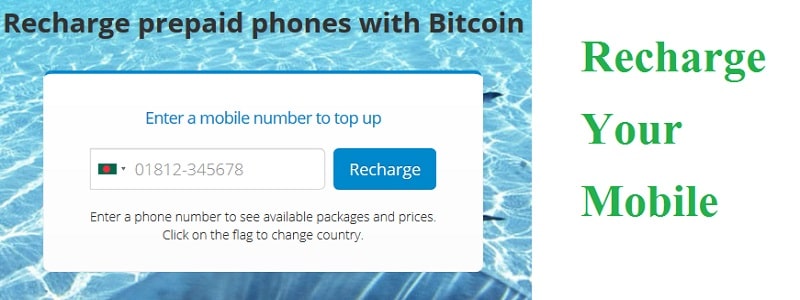 Mobile top up with Bitcoin