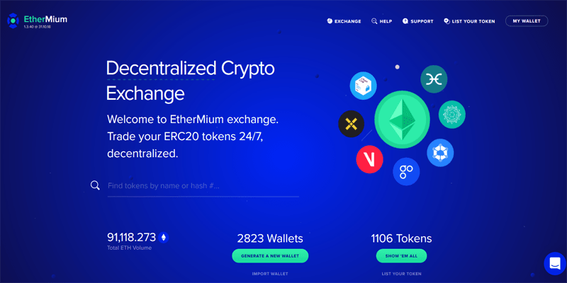 Ethermium Exchange