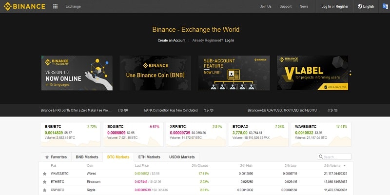 Binance Exchange