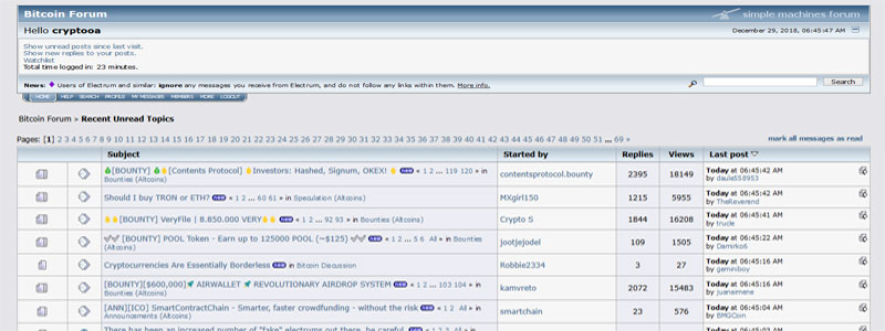 Bitcointalk forum