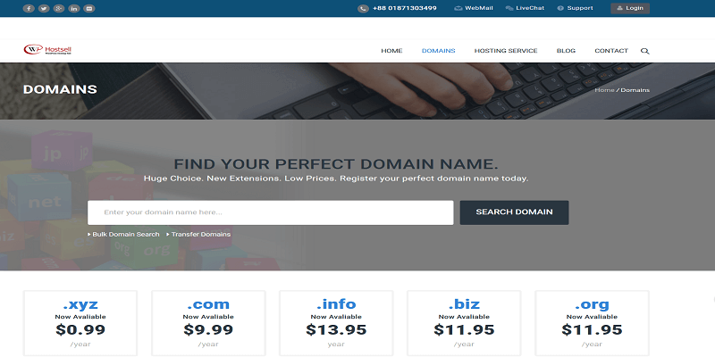 buy domain and host accept btc